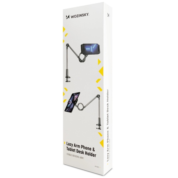 Wozinsky Suport Lung Flexibil Pentru Telefon / Tabletă Fixare Birou Negru WTHBK5